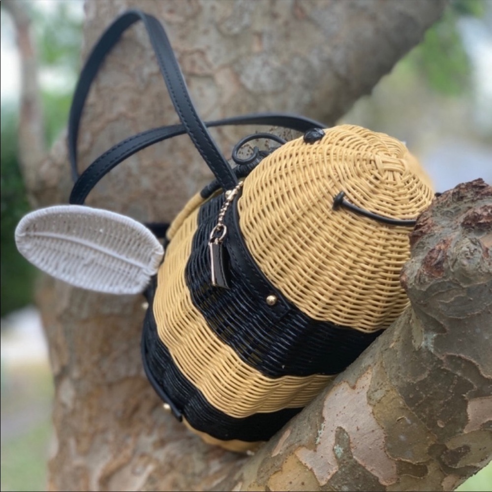 Kate Spade Bee 🐝 Novelty Wicker Bag Purse NWT - Picture 5 of 5